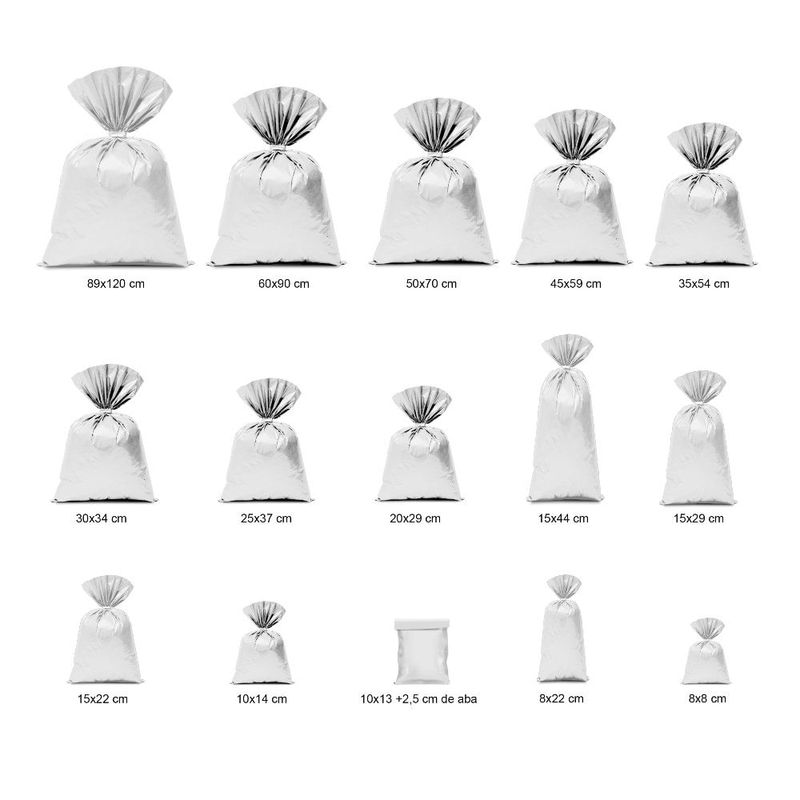 Saco Metalizado Perolado 45x59 Sortido Pacote Romântico - 25 Un