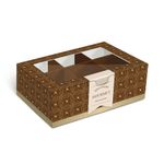 Caixa para 6 Brigadeiros Gourmet Marrom e Ouro 12,8x8,5x4,5 - 100 Un