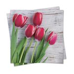 Guardanapo Tulipas 32,5x32,5 com 20 Folhas