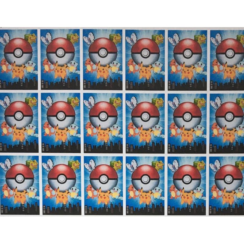 Festa Pokémon - Adesivo Decorativo Quadrado- 18 Un