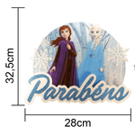 Painel Parabéns para Decoração Festa Frozen 2 - 1 Un