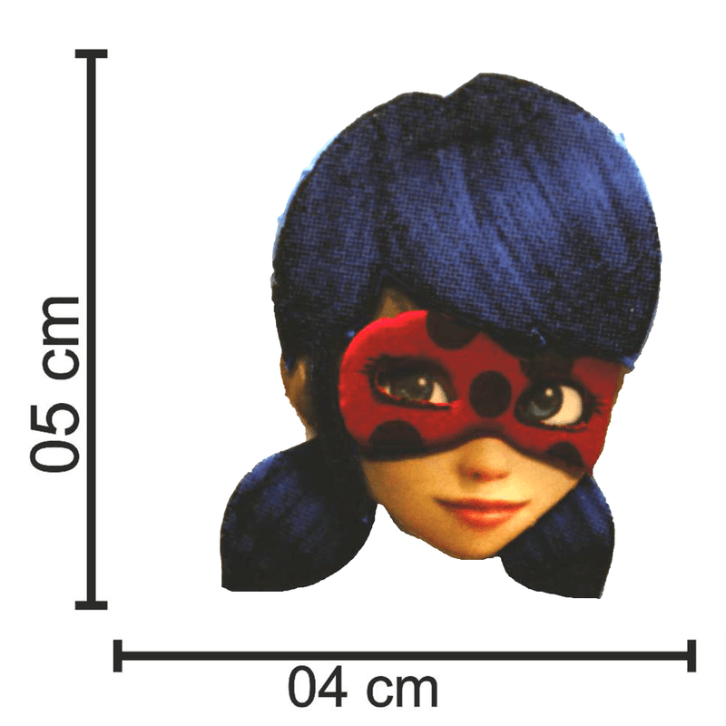 Mini Carinha para Decoração de Lembrancinha Festa Ladybug - 5 Un