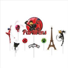 Topo de Bolo Decorativo Impresso para Festa Ladybug - 1 Un