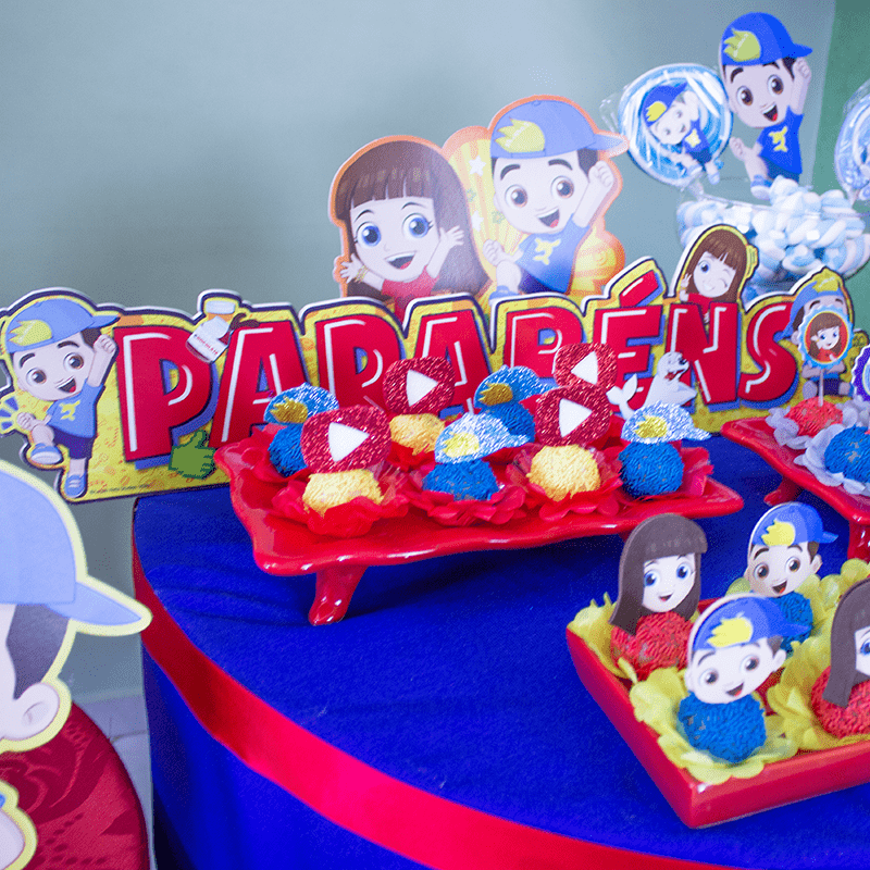 Decoração para Festa Enfeite Impresso Parabéns Luccas Neto - 1 Un