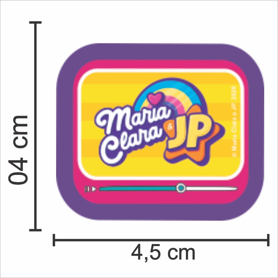 Topo para bolo Festa Maria Clara & JP - 4 Unidades