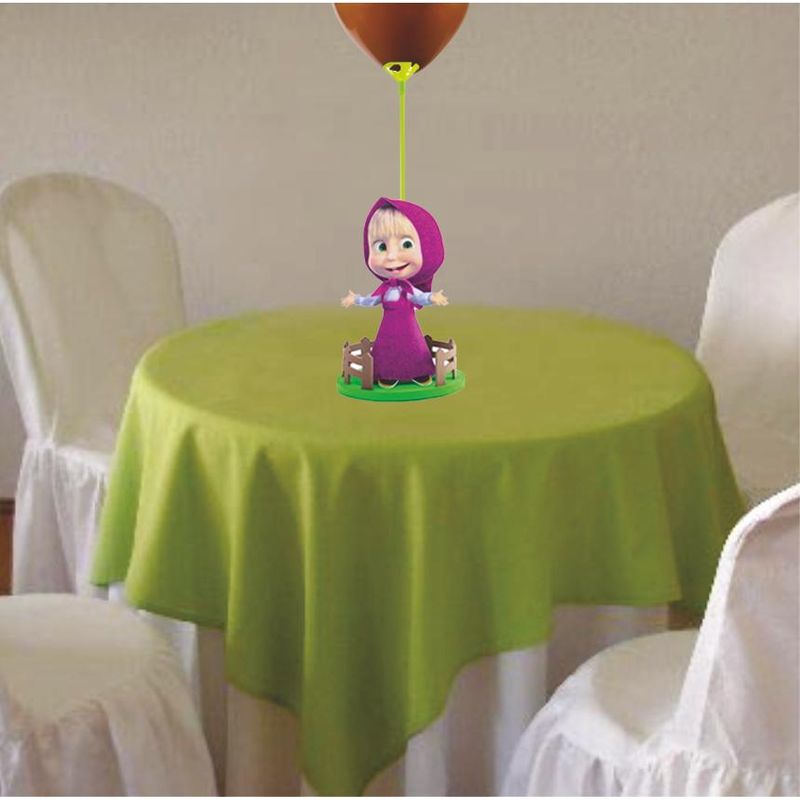 Decoração Mesa em EVA com Suporte Balão Masha e o Urso - 1 Un