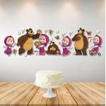 Kit de Painéis para Festa Decoração Masha e o Urso - 1 Un