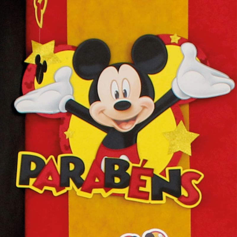 Painel Parabéns para Decoração Festa Mickey - 1 Un