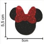 Aplique Glitter para Decoração Minnie Orelhas - 5 Un