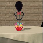 Decoração para Mesa em EVA com Suporte para Balão Minnie - 1 Un