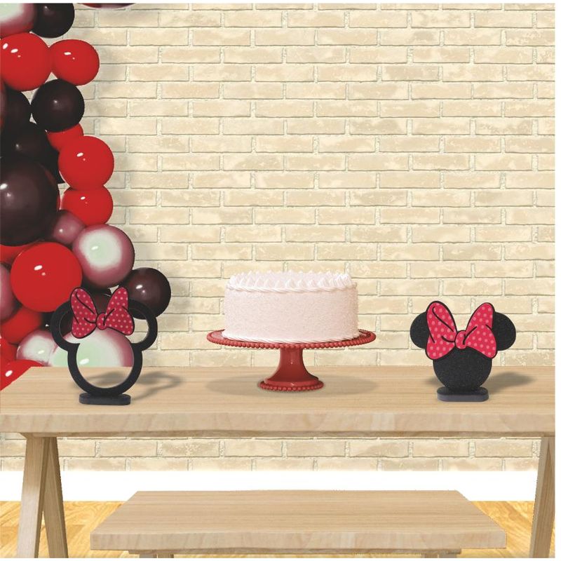 Enfeite Grande para Festa Minnie com Glitter - 1 Un