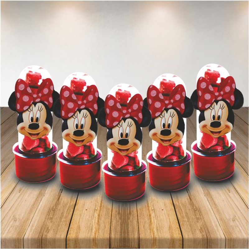 Mini Carinha para Decoração de Lembrancinha Festa Minnie - 5 Un