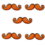 Aplique para Decoração Mundo Bita Bigode - 5 Un