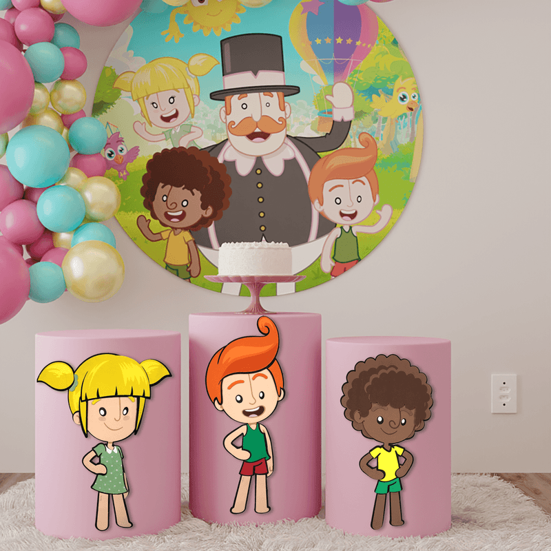 Painel Relevo para Decoração Festa Mundo Bita Lila - 1 Un