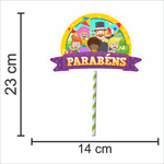 Topo de Bolo Decorativo Impresso para Festa Mundo Bita - 1 Un