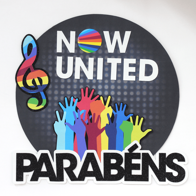 Painel Parabéns para Decoração Festa Now United - 1 Un