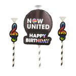 Topo de Bolo Decorativo 3D para Festa Now United - 1 Un