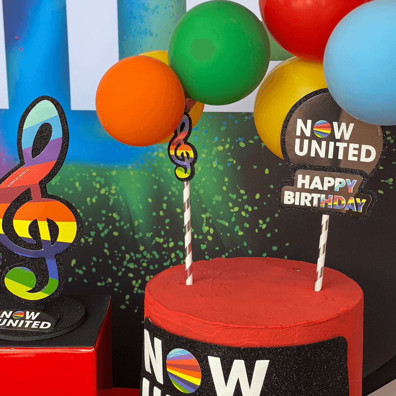 Topo de Bolo Decorativo 3D para Festa Now United - 1 Un