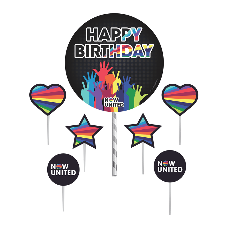 Topo de Bolo Decorativo Impresso para Festa Now United - 1 Un