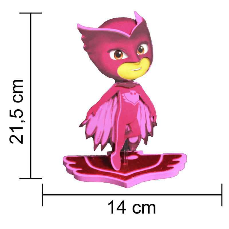 Enfeite para Decoração Festa PJ Masks Corujita - 1 Un