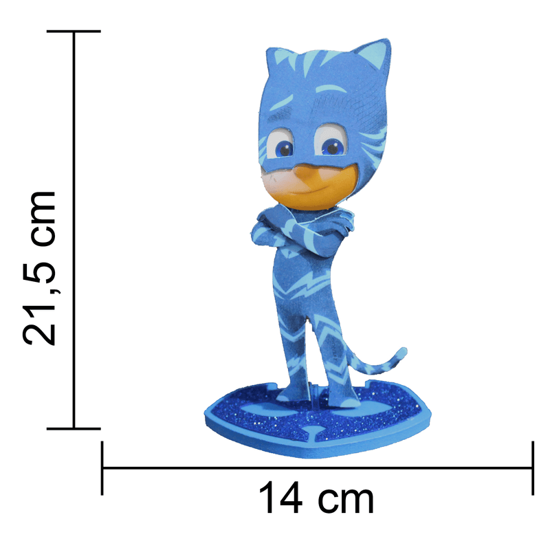 Enfeite para Decoração Festa PJ Masks Menino Gato - 1 Un