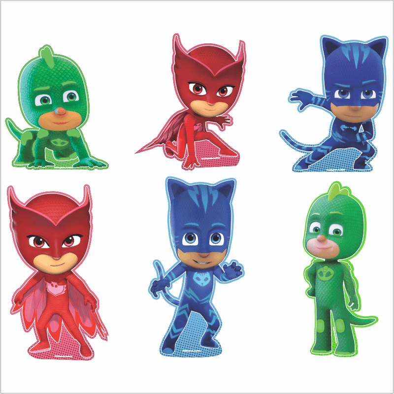 Kit Enfeite Impresso para Festa Decoração PJ Masks - 1 Un