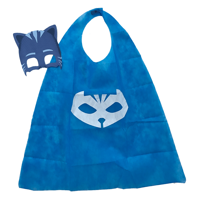 Adereço Divertido Festa Máscara e Capa PJ Masks Menino Gato - 1 Un