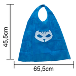 Adereço Divertido Festa Máscara e Capa PJ Masks Menino Gato - 1 Un