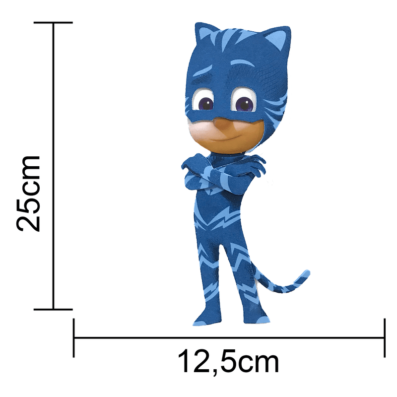 Painel Pequeno para Decoração Festa Pj Masks Menino Gato - 1 Un