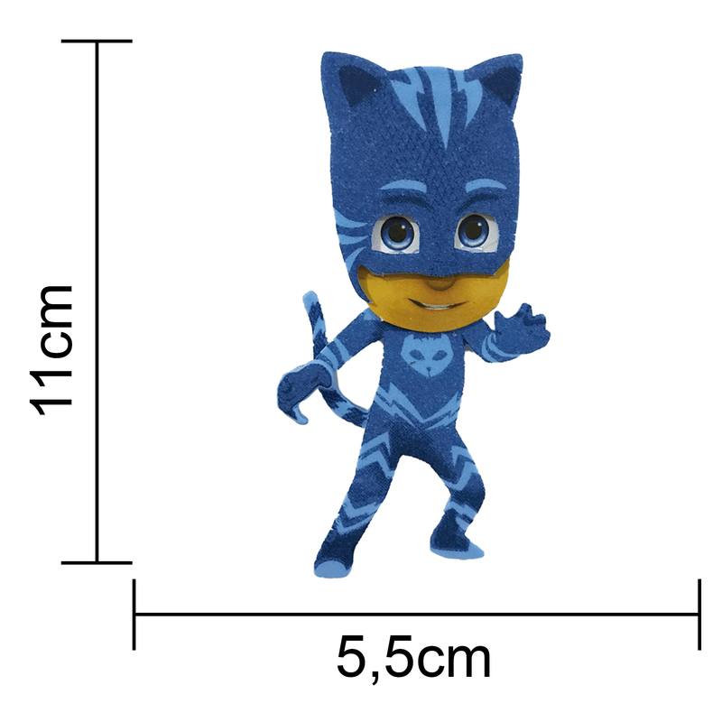 Decoração Pequena Lembrancinha Festa PJ Masks Menino Gato - 5 Un