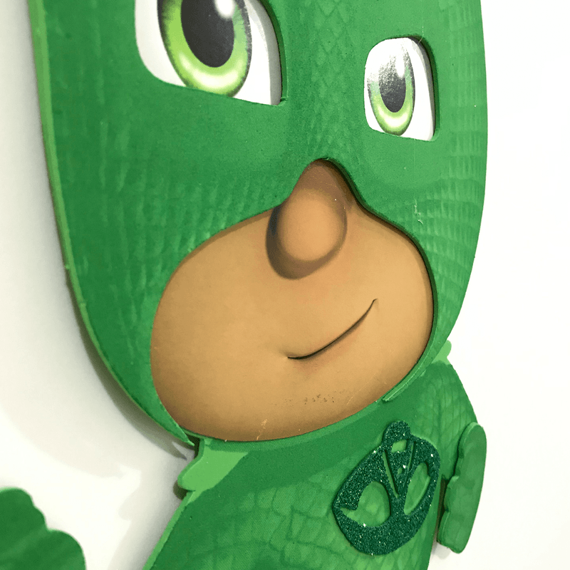 Painel Relevo para Decoração Festa Pj Masks Lagartixo - 1 Un