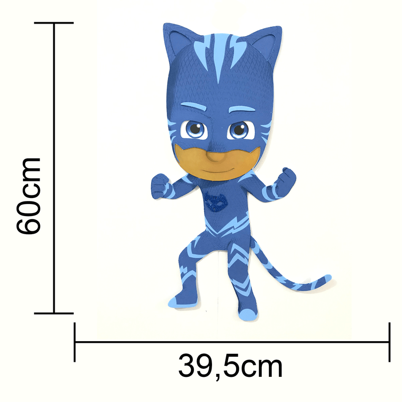 Painel Relevo para Decoração Festa Pj Masks Menino Gato - 1 Un