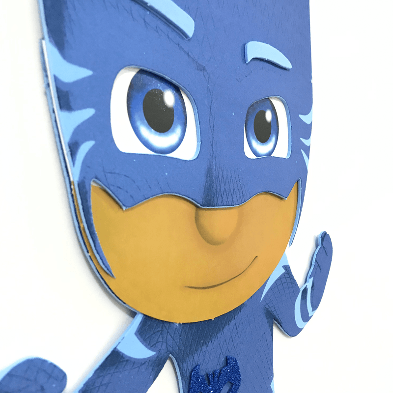 Painel Relevo para Decoração Festa Pj Masks Menino Gato - 1 Un