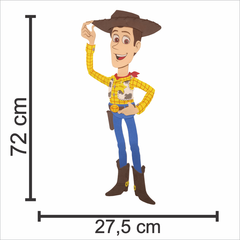 Painel Relevo para Decoração Festa Toy Story Woody - 1 Un