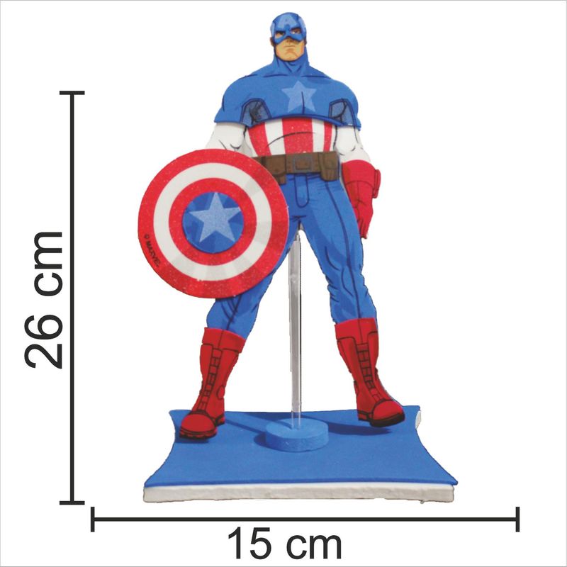 Enfeite para Decoração Festa Vingadores Capitão América - 1 Un