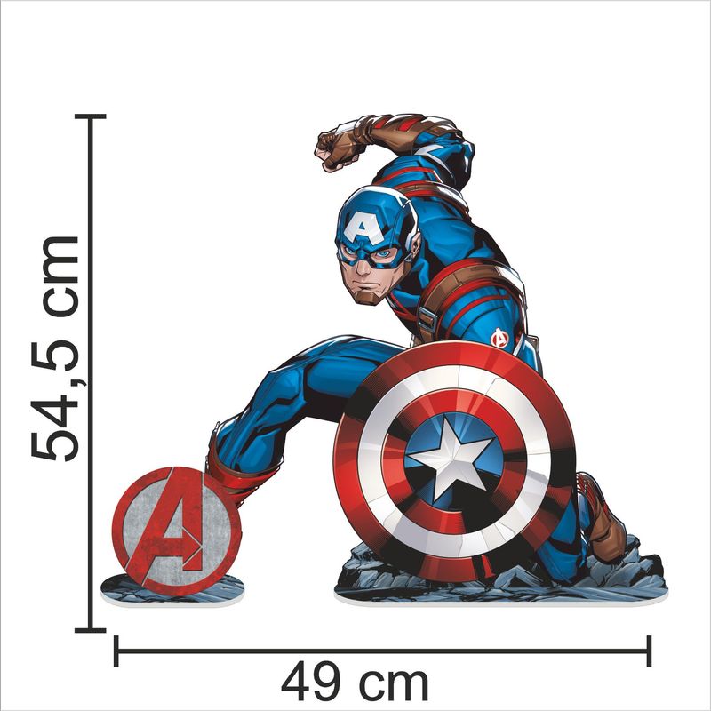 Enfeite GranImpresso Decoração Vingadores Capitão América - 1 Un