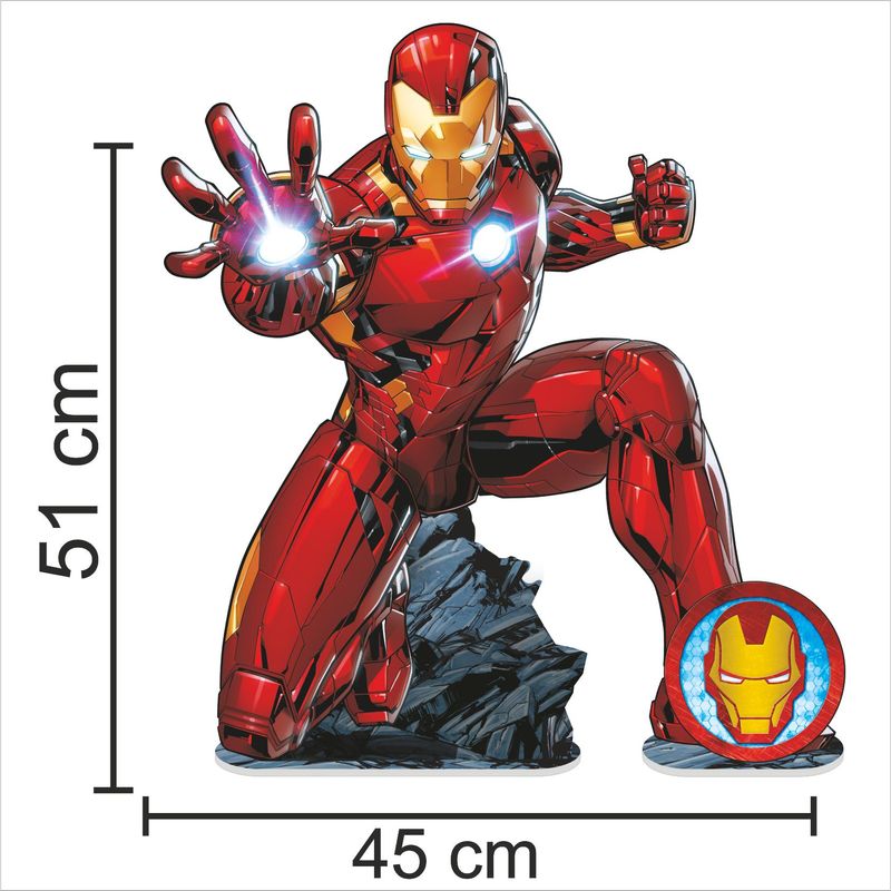 Enfeite GranImpresso Decoração Vingadores Homem Ferro - 1 Un