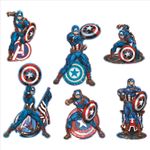 Kit de pequenos painéis decoração Vingadores Capitao America - 1 Un