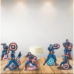 Kit de pequenos painéis decoração Vingadores Capitao America - 1 Un