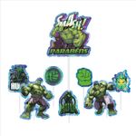 Topo de Bolo Decorativo Impresso para Festa Vingadores Hulk - 1 Un