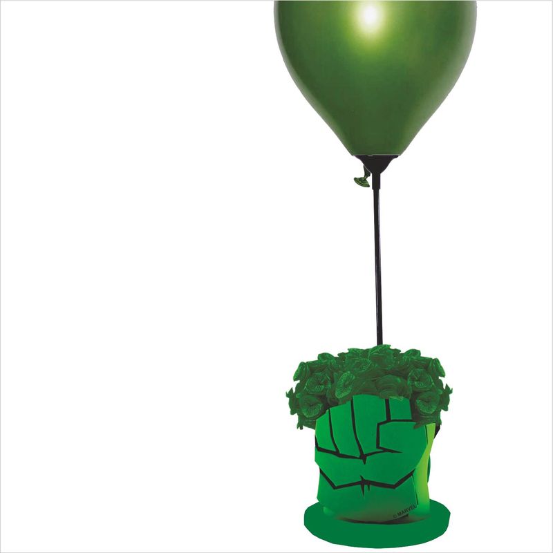 Decoração Mesa em EVA com Suporte Balão Vingadores Hulk - 1 Un