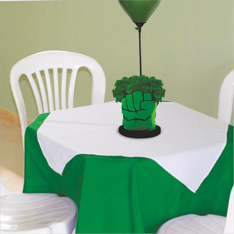 Decoração Mesa em EVA com Suporte Balão Vingadores Hulk - 1 Un