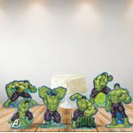 Kit Enfeite Impresso para Festa Decoração Vingadores Hulk - 1 Un