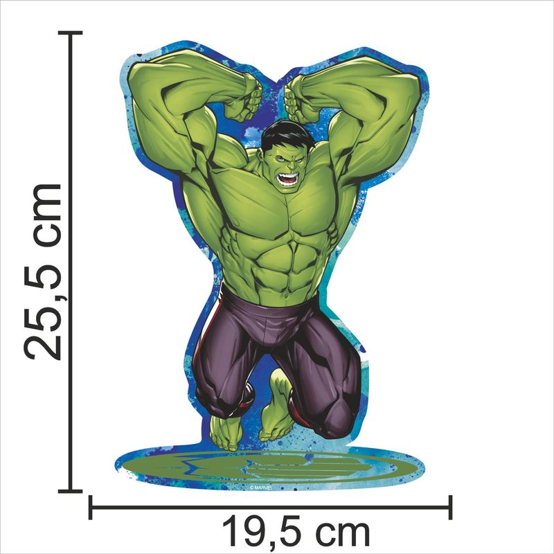 Kit de pequenos painéis para decoração Vingadores Hulk - 1 Un