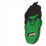 Mini Carinha Decoração de Lembrancinha Festa vingadores Hulk - 5 Un