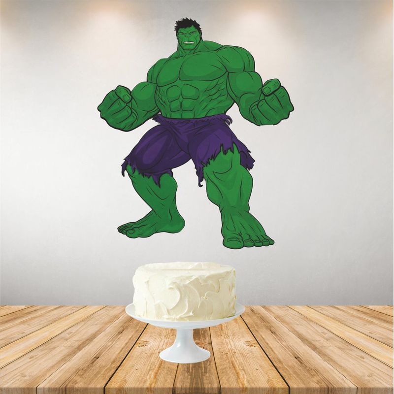 Painel Relevo para Decoração Festa Vingadores Hulk - 1 Un