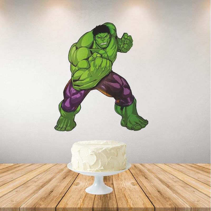 Painel Relevo para Decoração Festa Vingadores Hulk Modelo 2 - 1 Un