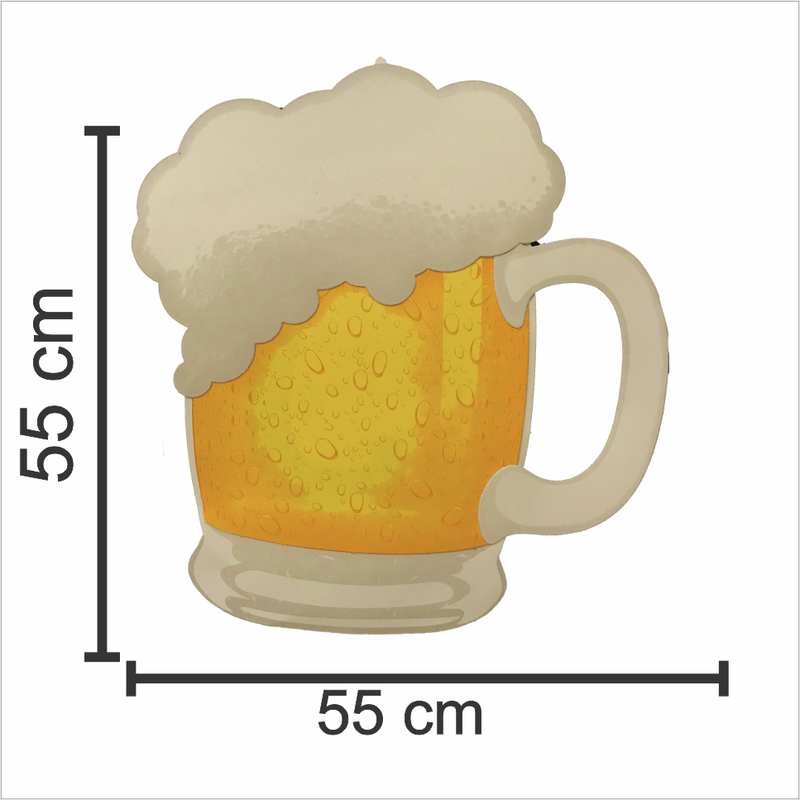 Painel Relevo para Decoração Festa De Boteco Caneca de Chopp - 1 Un