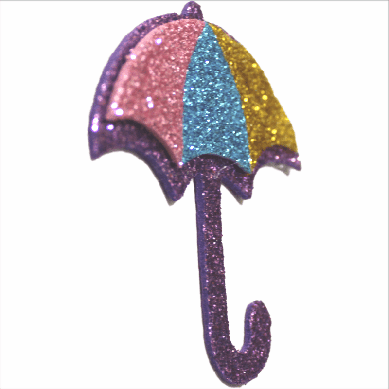 Aplique Glitter para Decoração Chuva de Amor Guarda Chuva