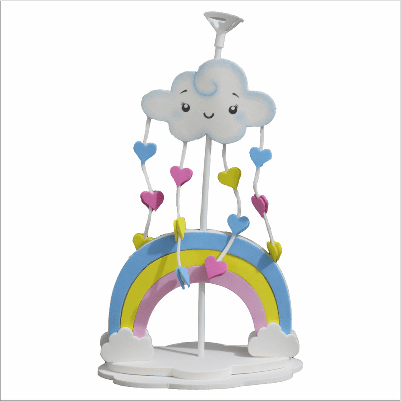 Decoração Mesa em EVA com Suporte Balão Chuva de Amor - 1 Un